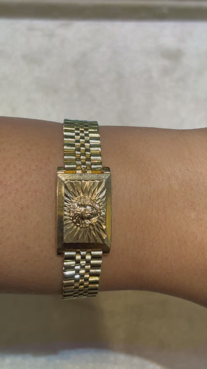 PRESIDENTIAL BRACELET WITH MEDUSA EMBLEM IN CENTER ED02250