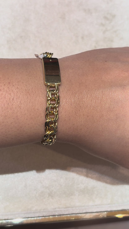 CHINO BRACELET WITH PLAIN PLATE ED01960