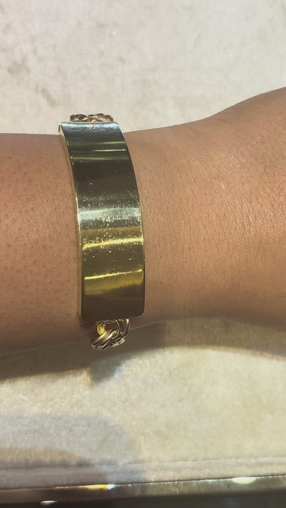 CLOSED TIGHT CHINO LINK BRACELET WITH PLAIN PLATE ED04080