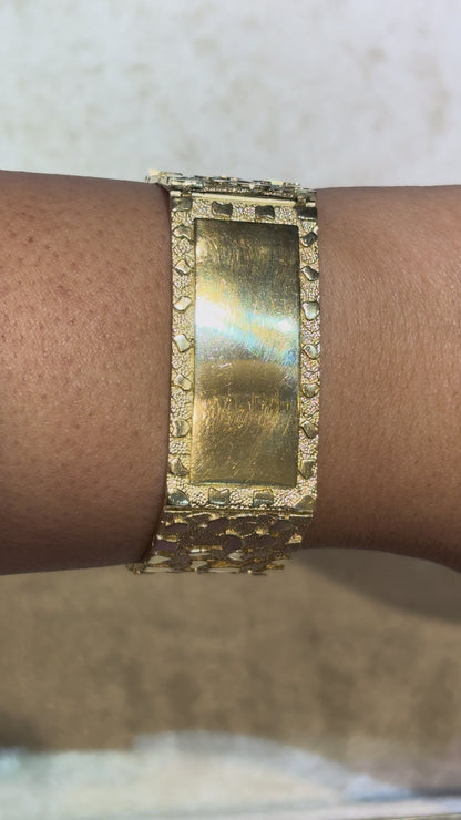 NUGGET BRACELET WITH PLAIN PLATE ED04410