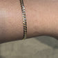 SOLID CUBAN BRACELET WITH RHODIUM DIAMOND CUTS ED00003
