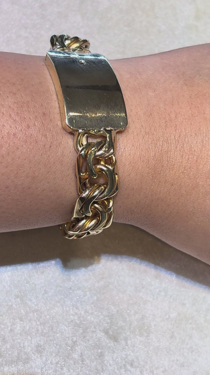 CHINO BRACELET WITH TIGHT LINK AND PLAIN PLATE ED006760