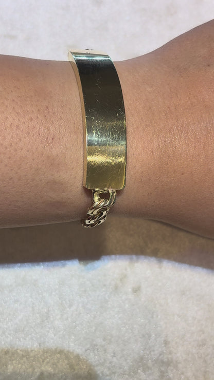 CHINO BRACELET WITH PLAIN PLATE ED002960