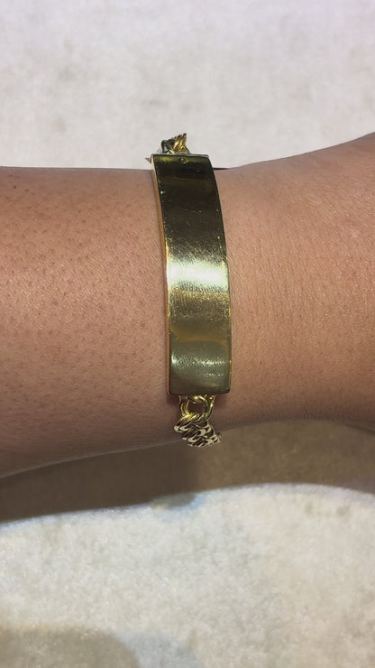 CHINO BRACELET WITH PLAIN PLATE ED001860