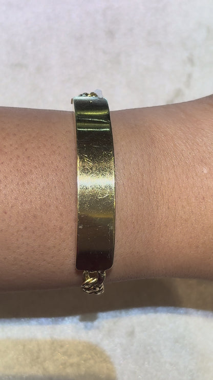 CHINO BRACELET WITH PLAIN PLATE ED002210