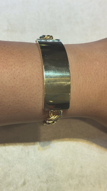 CHINO BRACELET WITH PLAIN PLATE ED004430
