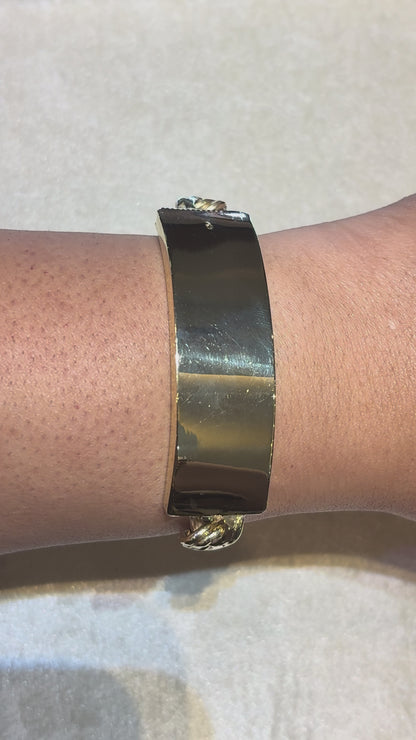 CHINO BRACELET CLOSED TIGHT LINK WITH PLAIN PLATE ED005570