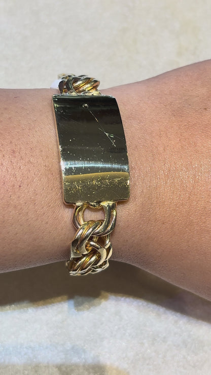 CHINO BRACELET WITH PLAIN PLATE ED005260