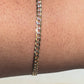 SOLID CUBAN BRACELET WITH RHODIUM DIAMOND CUTS ED00250