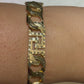 CUSTOM MADE CUBAN BRACELET WITH SATIN FINISH, DIAMOND CUT, AND GREEK KEY DESIGN 30.50 GM