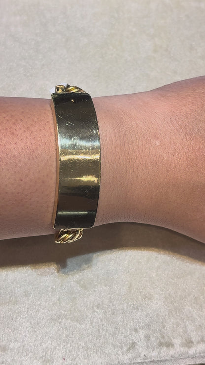 CHINO BRACELET WITH PLAIN PLATE ED004930