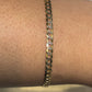 SOLID CUBAN BRACELET WITH RHODIUM DIAMOND CUTS ED00270