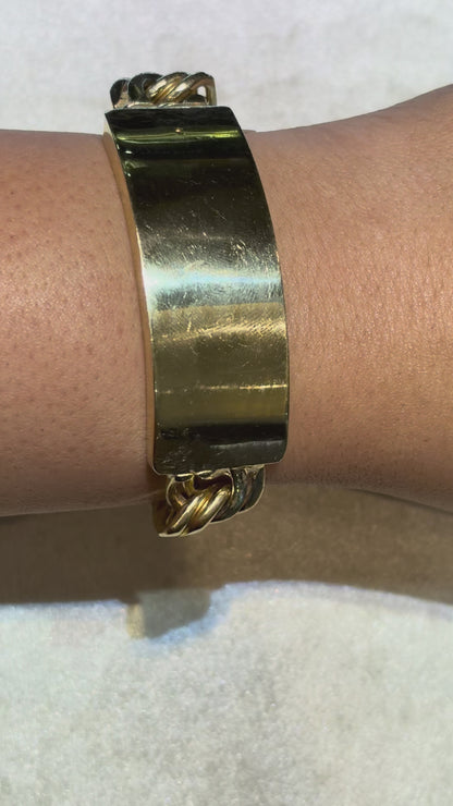 CHINO BRACELET WITH PLAIN PLATE ED00079