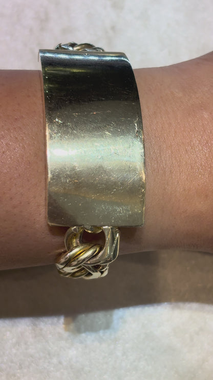 CHINO BRACELET WITH PLAIN PLATE ED10810