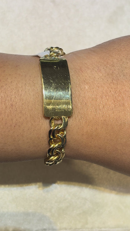 CHINO BRACELET WITH PLAIN PLATE ED02820