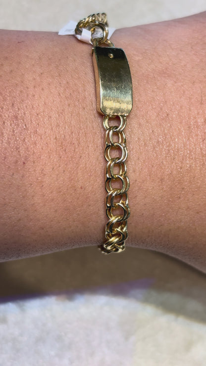 CHINO BRACELET WITH PLAIN PLATE ED000810