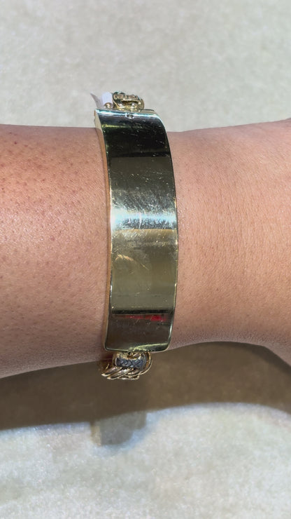 CHINO BRACELET WITH PLAIN PLATE (T-BAR) ED004810