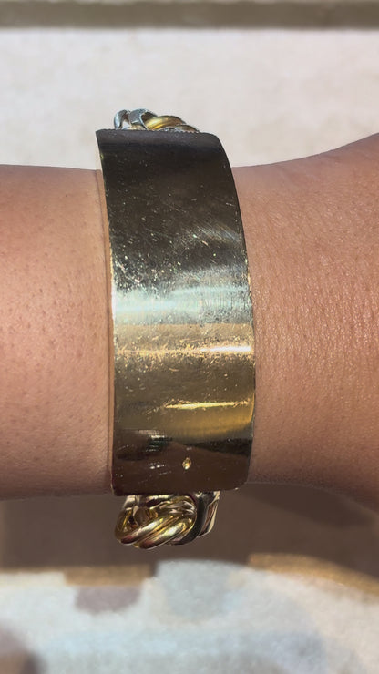 CHINO BRACELET CLOSED TIGHT LINK WITH PLAIN PLATE ED00095