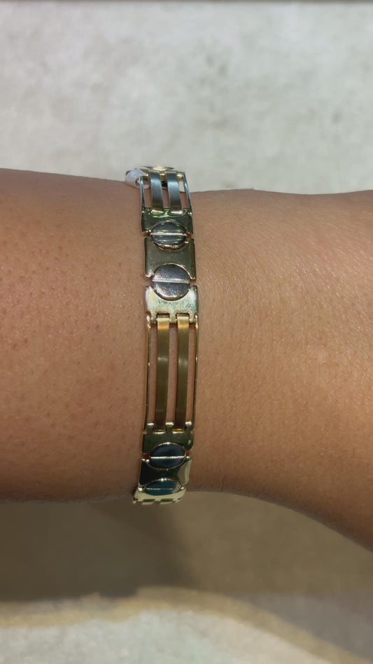 CUSTOM MADE BRACELET   (BOLTLIKE LINKS) 20.50 GM