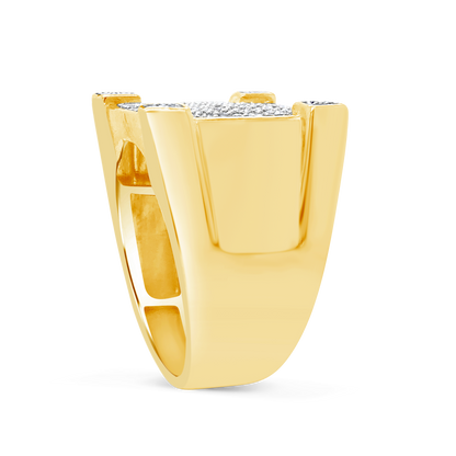 Diamond Ring 1.20 CTW Round Cut 10K Yellow Gold