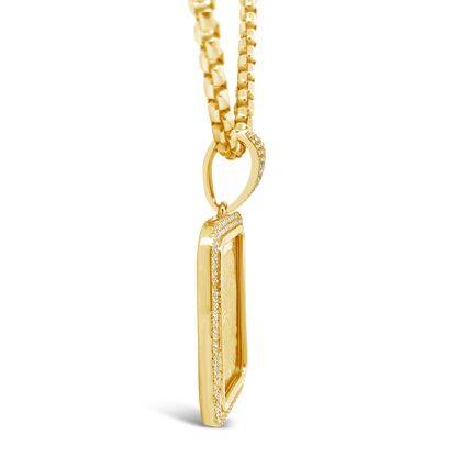 Diamond SUISSE Pendant .26 CTW Round Cut 24K Yellow Gold