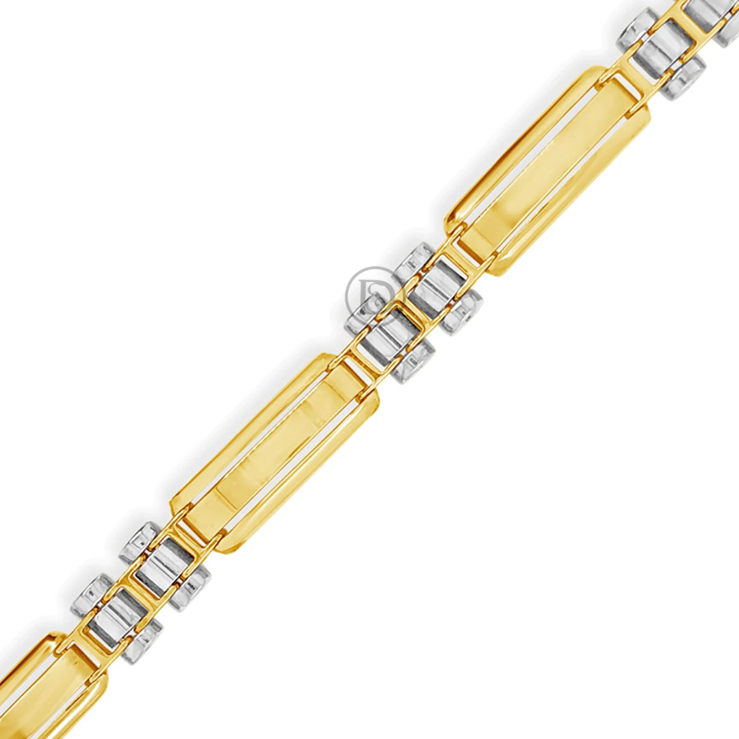 10K Gold Fancy Two Tone Bracelet