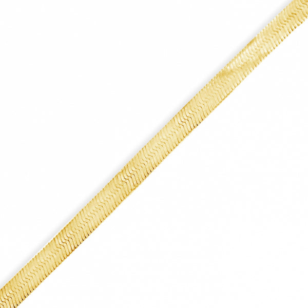 10K Yellow Gold  Herringbone Design 16" Chain