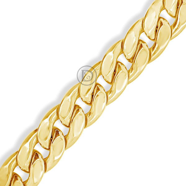 10K Yellow Gold Hollow Miami Cuban Bracelet