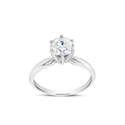 Diamond Engagement Ring 1 CTW Round Cut 14K White Gold