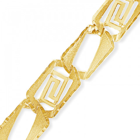 10K Yellow Gold  Greek Key w/ Lazor Cuts