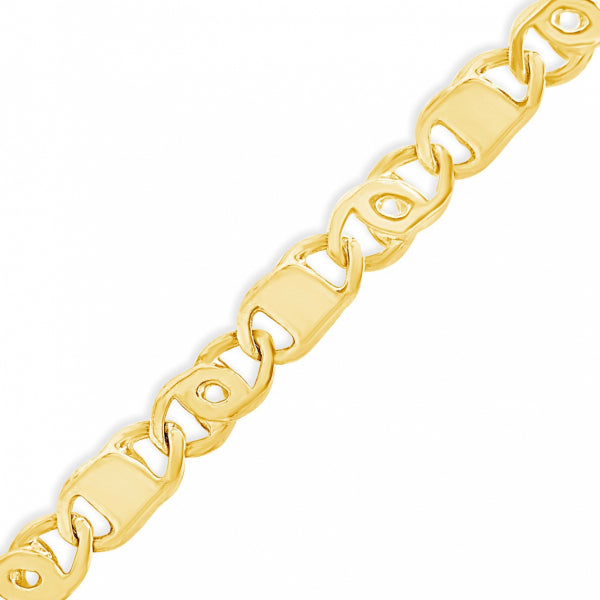 10K Yellow Gold  Tigers Eye Link Chain