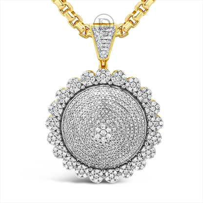 Diamond Pendant 1.85 CTW Round Cut 10K Yellow Gold