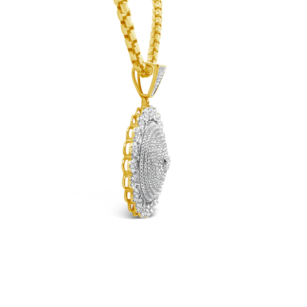 Diamond Pendant 1.85 CTW Round Cut 10K Yellow Gold