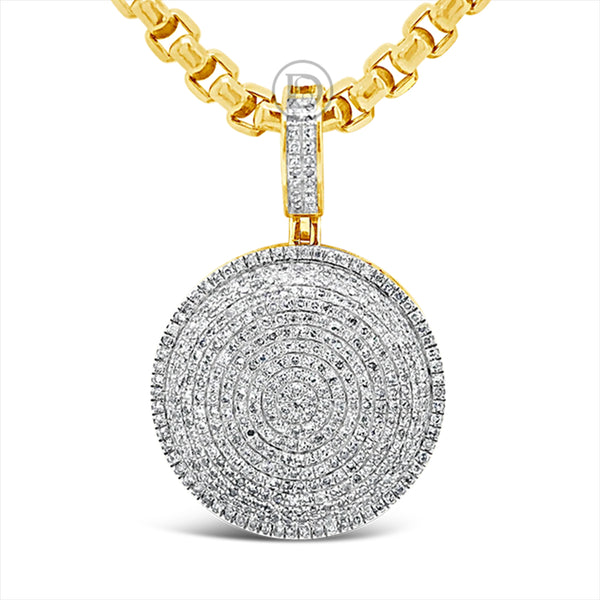 Diamond Pendant .95 CTW Round Cut 10K Yellow Gold
