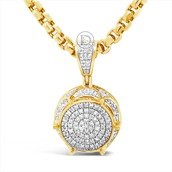 Diamond Pendant .65 CTW Round Cut 10K Yellow Gold