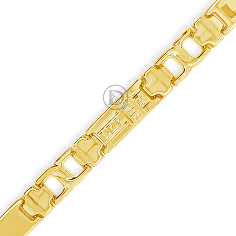 10K Gold Fancy Greek Key Design Bracelet