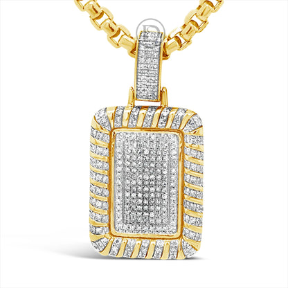 Diamond Pendant .76 CTW Round Cut 10K Yellow Gold