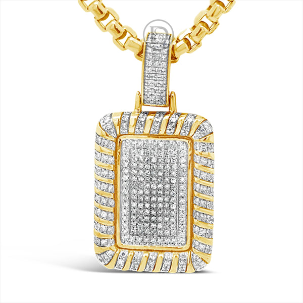 Diamond Pendant .76 CTW Round Cut 10K Yellow Gold