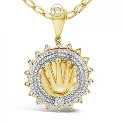 Diamond Pendant .52 CTW Round Cut 10K Yellow Gold