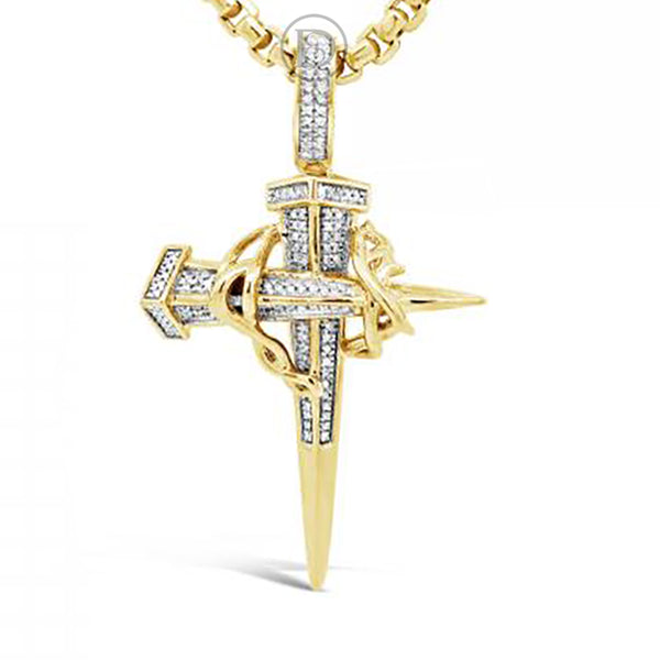 Diamond Pendant .25 CTW Round Cut 10K Yellow Gold