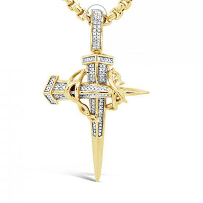 Diamond Pendant .25 CTW Round Cut 10K Yellow Gold