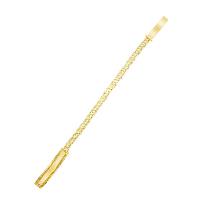 10K yellow gold chino link ID bracelet
