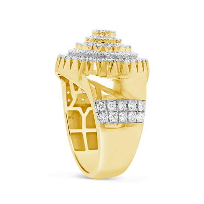 Diamond Ring 1.50 CTW Round Cut 10K Yellow Gold
