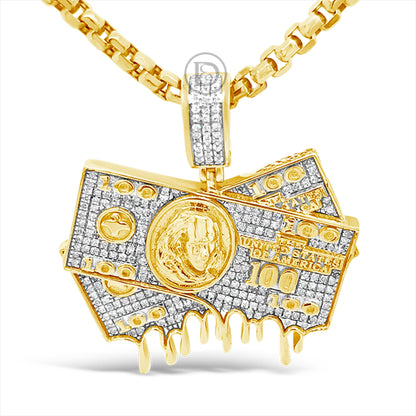 Diamond Pendant .67 CTW Round Cut 10K Yellow Gold