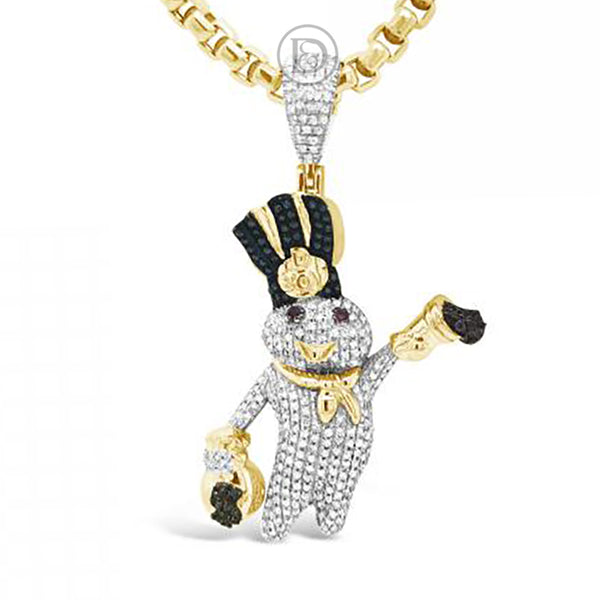 Dough Boi Diamond Pendant .63 CTW Round Cut 10K Yellow Gold