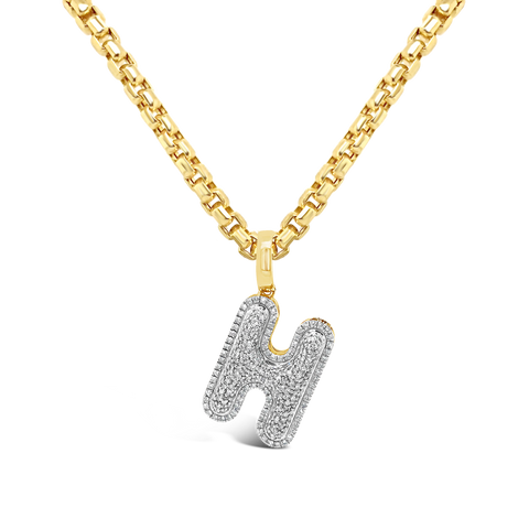 Diamond Custom Pendant .48 CTW Round Cut 10K Yellow Gold