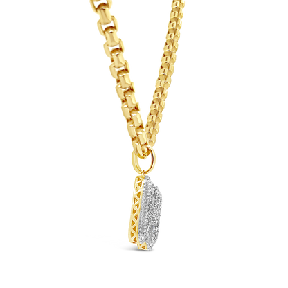 Diamond Custom Pendant .48 CTW Round Cut 10K Yellow Gold
