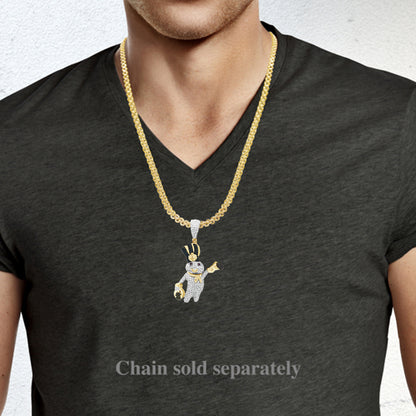 Dough Boi Diamond Pendant .63 CTW Round Cut 10K Yellow Gold