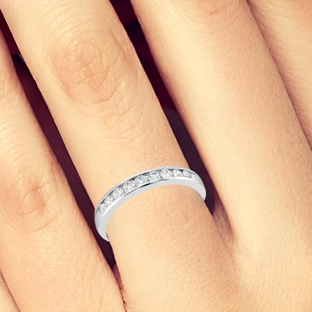 Diamond Band .36 CTW Round Cut 14K White Gold