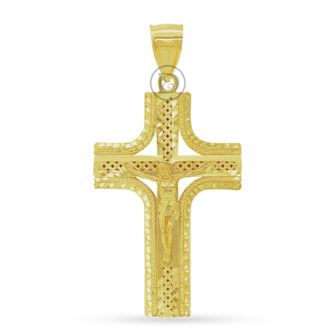 10k yellow gold cross pendant